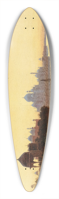 Ludwig Hans Fischer - India, Taj Mahal at Dusk 39.3 inch art pintail longboard deck
