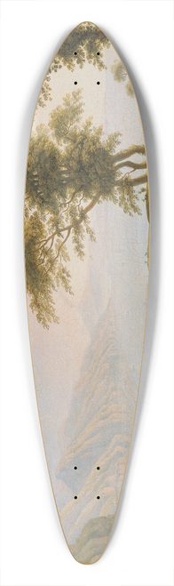 Ludwig Philipp Strack - Sdliche Landschaft mit Vesuv 39.3 inch art pintail longboard deck