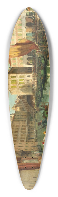 Luigi Ferrazzi - Venice, the Grand Canal with the Rialto Market in the Morning 39.3 inch art pintail longboard deck