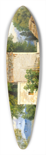 Luis Coto - Landscape of San Cristbal Romita 39.3 inch art pintail longboard deck
