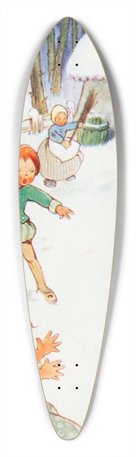 Mabel Lucie Attwell - The Ugly Duckling 39.3 inch art pintail longboard deck