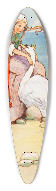 Mabel Lucie Attwell - The Wild Swans 39.3 inch art pintail longboard deck