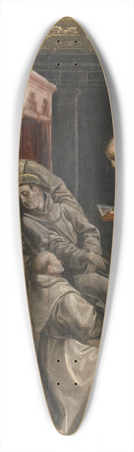 Maerten De Vos - The Spanish Crown Prince Don Carlos Heals After Touching the Corpse of Saint Didacus 39.3 inch art pintail longboard deck