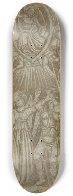 Circle of Ottaviano Nelli - The Last Judgment early 8.25 inch art skate deck
