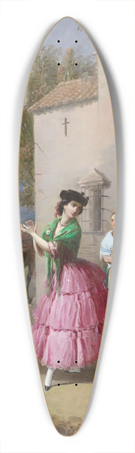 Manuel Cabral Aguado Bejarano - Cheering at the Gates of the Farm 39.3 inch art pintail longboard deck
