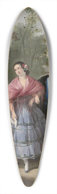 Manuel Cabral Aguado Bejarano - Out for a Stroll 39.3 inch art pintail longboard deck