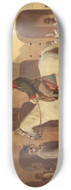 Circle of Wilhelm Richter - In The Barracks 8.25 inch art skate deck