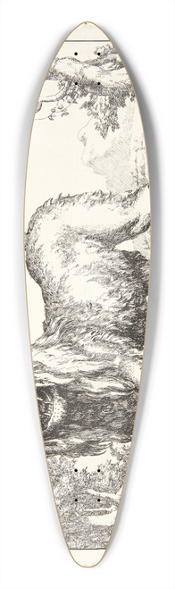 Marcus de Bye - Brlende lve 39.3 inch art pintail longboard deck