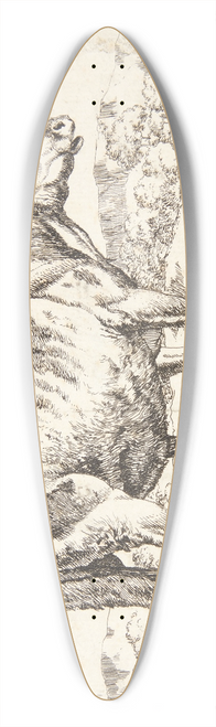 Marcus de Bye - Stende tyrekalv, vendt mod hjre 39.3 inch art pintail longboard deck