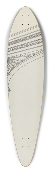 Margaret Gordon - Carved Frame of Bunk 39.3 inch art pintail longboard deck