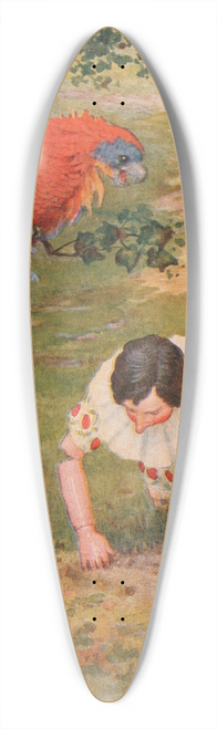 Maria Louise Kirk - He began with his hands and naiis to dig up the earth that he had watered 39.3 inch art pintail longboard deck
