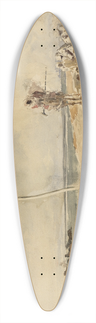 Mariano Fortuny Marsal - African Beach 39.3 inch art pintail longboard deck