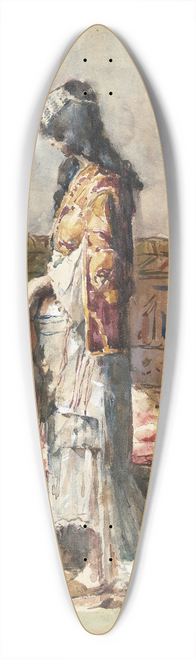 Mariano Fortuny Marsal - A Moroccan Woman in Traditional Dress 39.3 inch art pintail longboard deck