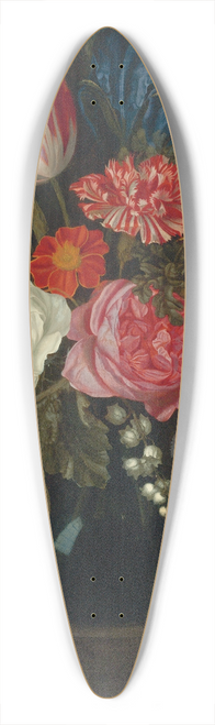 Maria van Oosterwijck - Still Life Of Roses, Carnations, A Tulip And Other Flowers In A Glass Vase 39.3 inch art pintail longboard deck