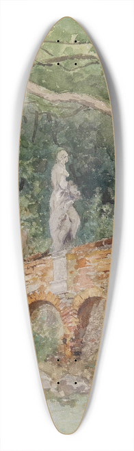 Marie Egner - Ziegelbrcke mit einer Steinfigur Mdling 39.3 inch art pintail longboard deck
