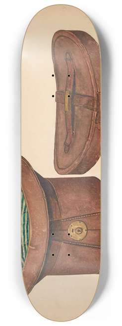 Clarence W. Dawson - Leather Hat Box 8.25 inch art skate deck