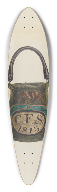 Marion E. Herrick - Fire Bucket 39.3 inch art pintail longboard deck