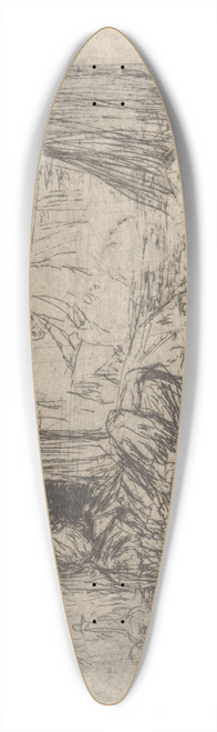 Marius Bauer - Man die een waterpijp rookt 39.3 inch art pintail longboard deck