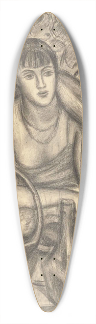 Mark Gertler - Supper, Study for Portrait of Natalie Denny 39.3 inch art pintail longboard deck