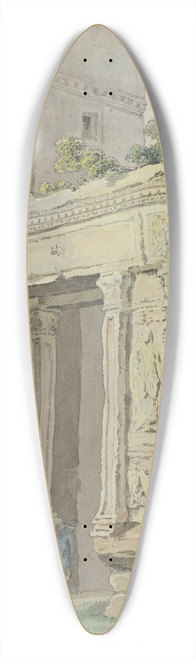 Marquard Wocher - Der Arco degli Argentarii bei San Giorgio in Velabro in Rom 39.3 inch art pintail longboard deck