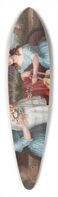 Martha Berkeley - Georgina, Emily and Augusta Rose 39.3 inch art pintail longboard deck