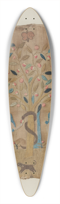 Martha Elliot - Adam & Eve Embroidered Picture 39.3 inch art pintail longboard deck