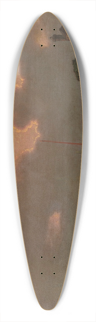 Martin Johnson Heade - Sunset at Point Judith Light 39.3 inch art pintail longboard deck
