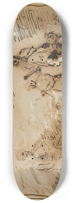 Claude Lorrain - Nymphs and Satyrs Playing Musical Instruments 8.25 inch art skate deck