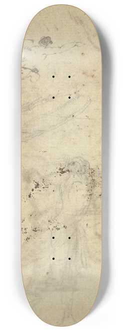 Claude Lorrain - Studienblatt; Ungedeutete Szene 8.25 inch art skate deck