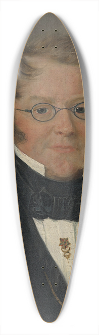 Matthias Stoltenberg - Portrait of County Court Judge Jens C. Delphin 39.3 inch art pintail longboard deck
