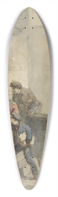Matthijs Maris - The Creditors 39.3 inch art pintail longboard deck