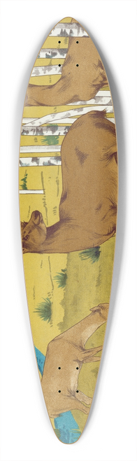 Maurice Pillard Verneuil - Cerfs 39.3 inch art pintail longboard deck