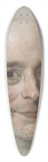 Maurice-Quentin de La Tour - Portrait of Voltaire 39.3 inch art pintail longboard deck
