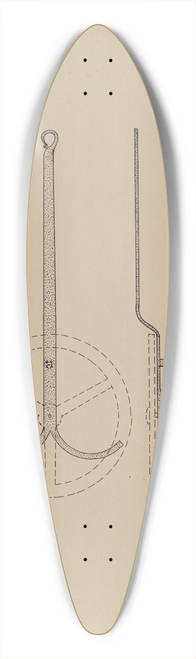 Maurice Van Felix - Gridiron 39.3 inch art pintail longboard deck