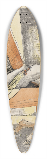 Max Beckmann - Der Mord 39.3 inch art pintail longboard deck