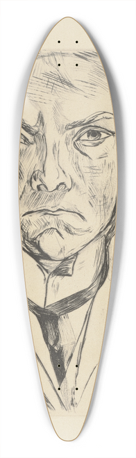 Max Beckmann - Frontal Self-Portrait with House Gable in Background 39.3 inch art pintail longboard deck