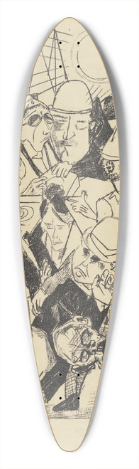 Max Beckmann - The Street 39.3 inch art pintail longboard deck