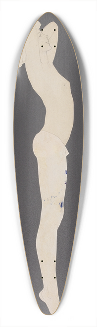 Maxfield Parrish - Ecstasy, Edison Mazda Lamps calendar preliminary cover 39.3 inch art pintail longboard deck