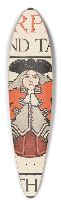 Maxfield Parrish - Harpers round table, fourth of July 39.3 inch art pintail longboard deck