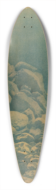 Maxfield Parrish - The valley of diamonds. 39.3 inch art pintail longboard deck
