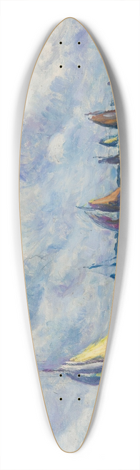 Maximilien Luce - Bateaux Sur La Meuse  Rotterdam 39.3 inch art pintail longboard deck