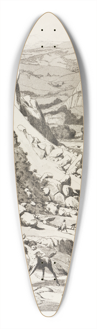 Max Klinger - Bergsturz (Intermezzi, Opus IV, Blatt 6) 39.3 inch art pintail longboard deck