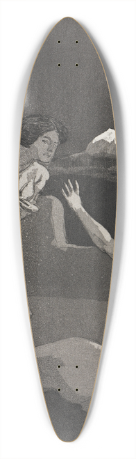 Max Klinger - Drohung (Zelt, Opus XIV, 2. Teil, Nr. 31) 39.3 inch art pintail longboard deck