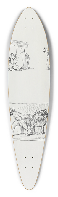 Max Slevogt - Ali Baba und die vierzig Rauber Pl.02 39.3 inch art pintail longboard deck