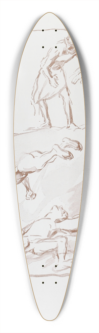 Max Slevogt - Ali Baba und die vierzig Rauber Pl.12 39.3 inch art pintail longboard deck