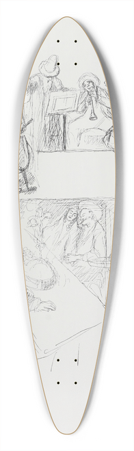 Max Slevogt - Ali Baba und die vierzig Rauber Pl.16 39.3 inch art pintail longboard deck