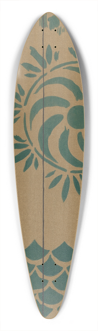 Michael Lauretano - Stencilled Floor 39.3 inch art pintail longboard deck
