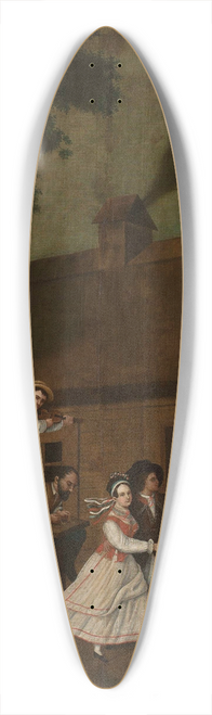 Micha Stachowicz - Dancing in front of the village inn 39.3 inch art pintail longboard deck