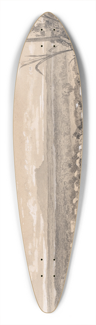 Michel Jean Cazabon - Arima and Tamano Mountains 39.3 inch art pintail longboard deck