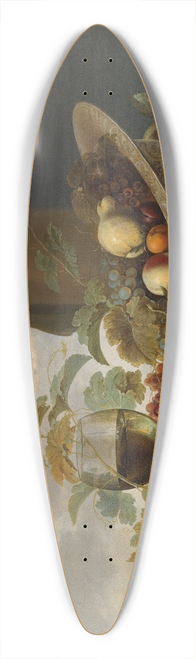 Michiel Simons - A Still Life With Grapes, Pears, A Peach And Roses In A Waanli Kraak Porcelain Bowl, With A Roemer And A Half-Peeled Lemon On A Partly Covered Table Top 39.3 inch art pintail longboard deck